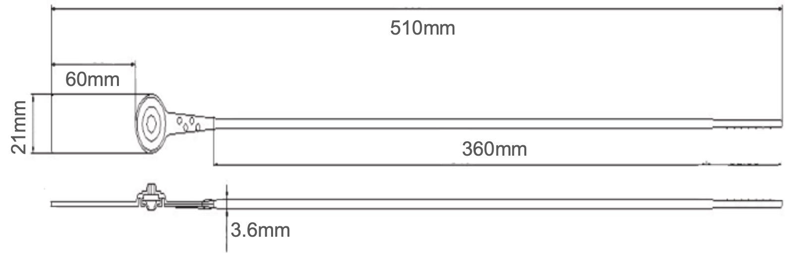 Diagrama de medidas PLOCKSEAL Rat Seal Large